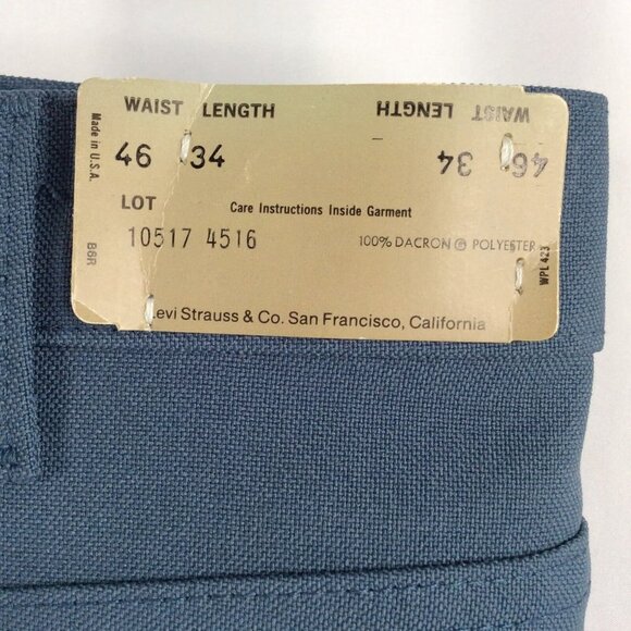 NWT Vintage Levis 517 70s Saddleman Boot Cut Pants Jeans 46x34 Blue USA - Picture 7 of 8